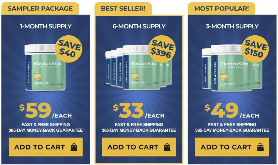 ElectroSlim jar package pricing for healthy weight management